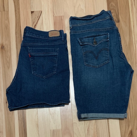 2 Pair Size 14 Levi’s Shorts Group - Picture 1 of 8